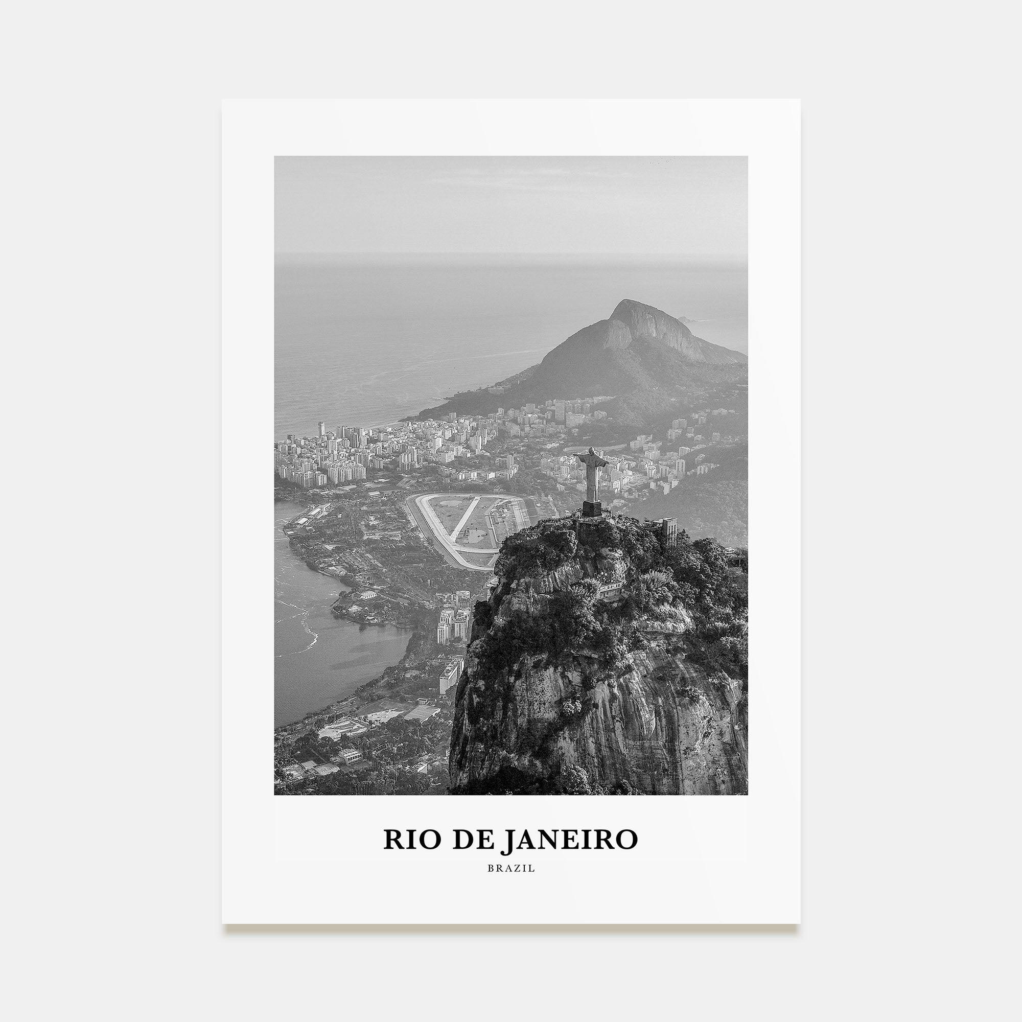Rio de Janeiro Portrait B&W No 2 Poster