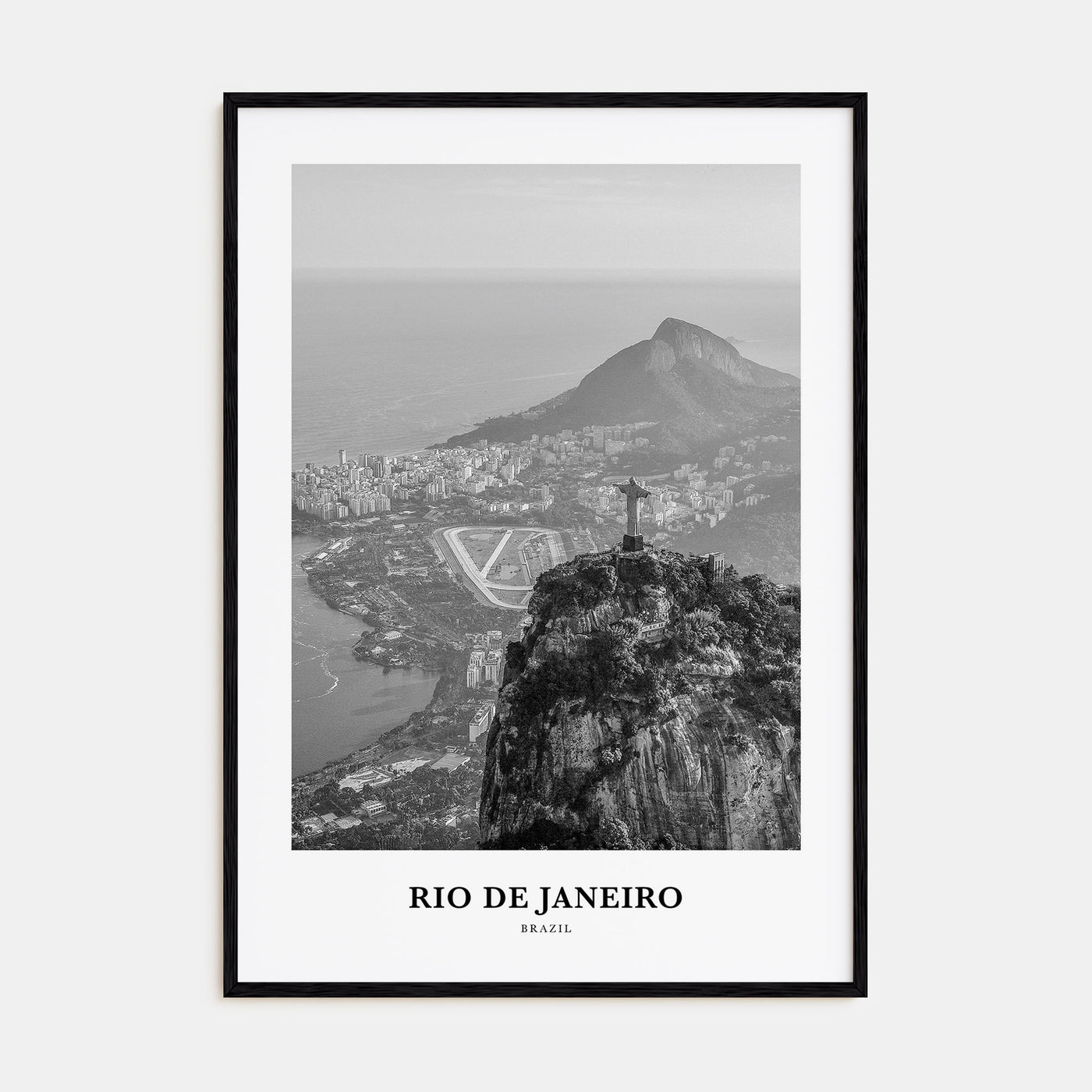 Rio de Janeiro Portrait B&W No 2 Poster