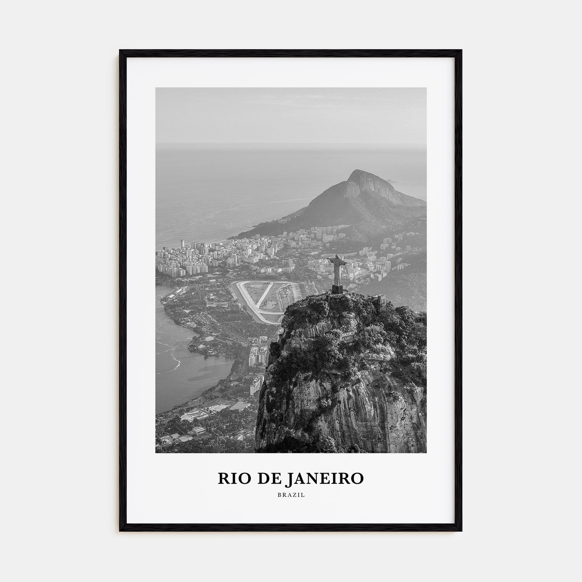 Rio de Janeiro Portrait B&W No 2 Poster