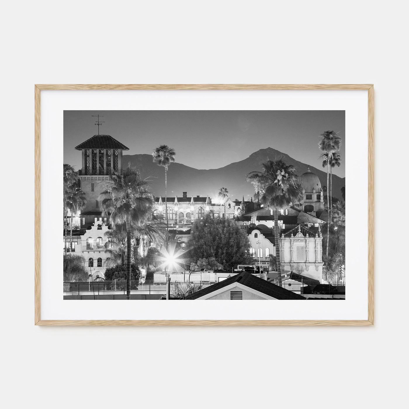 Riverside Landscape B&W Poster