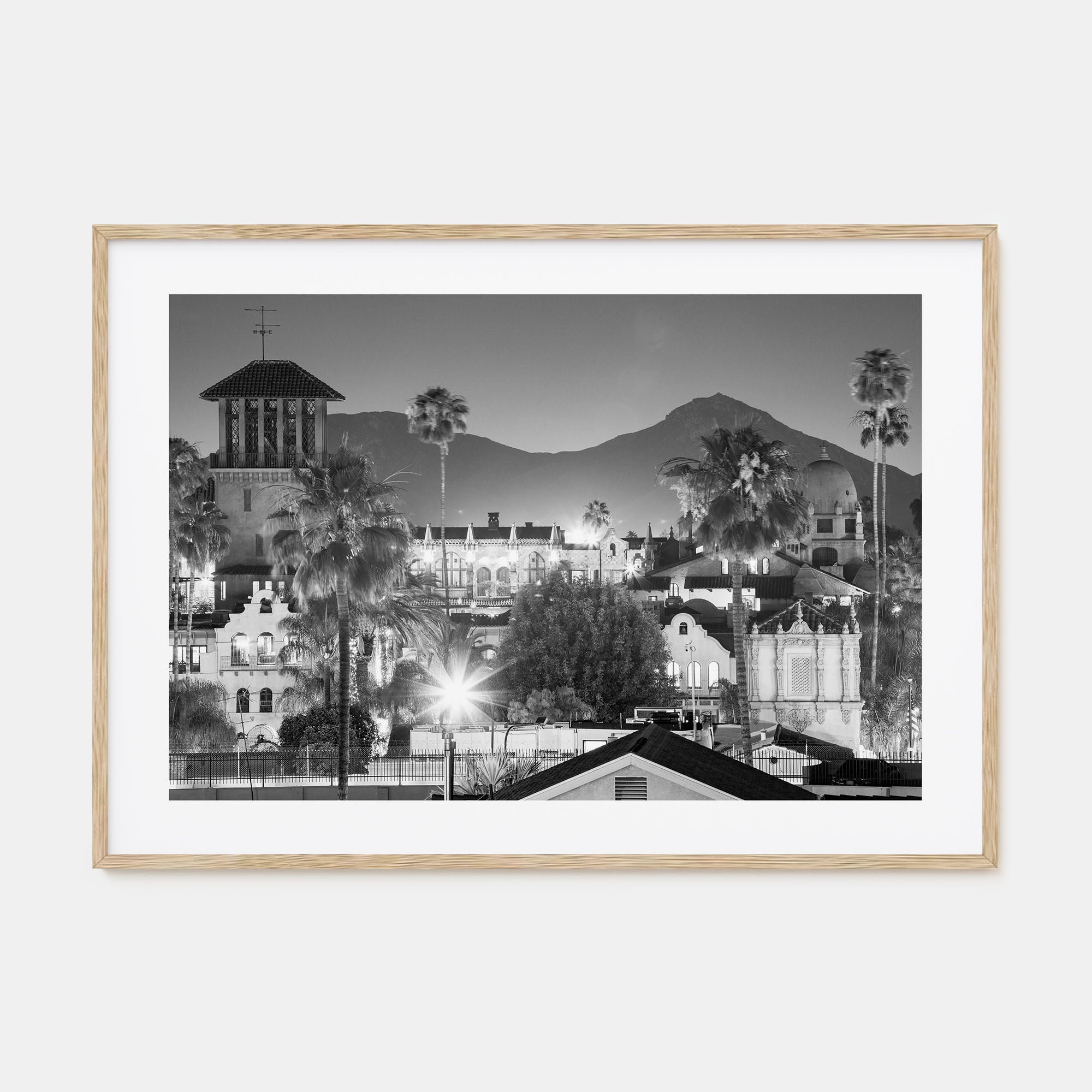 Riverside Landscape B&W Poster