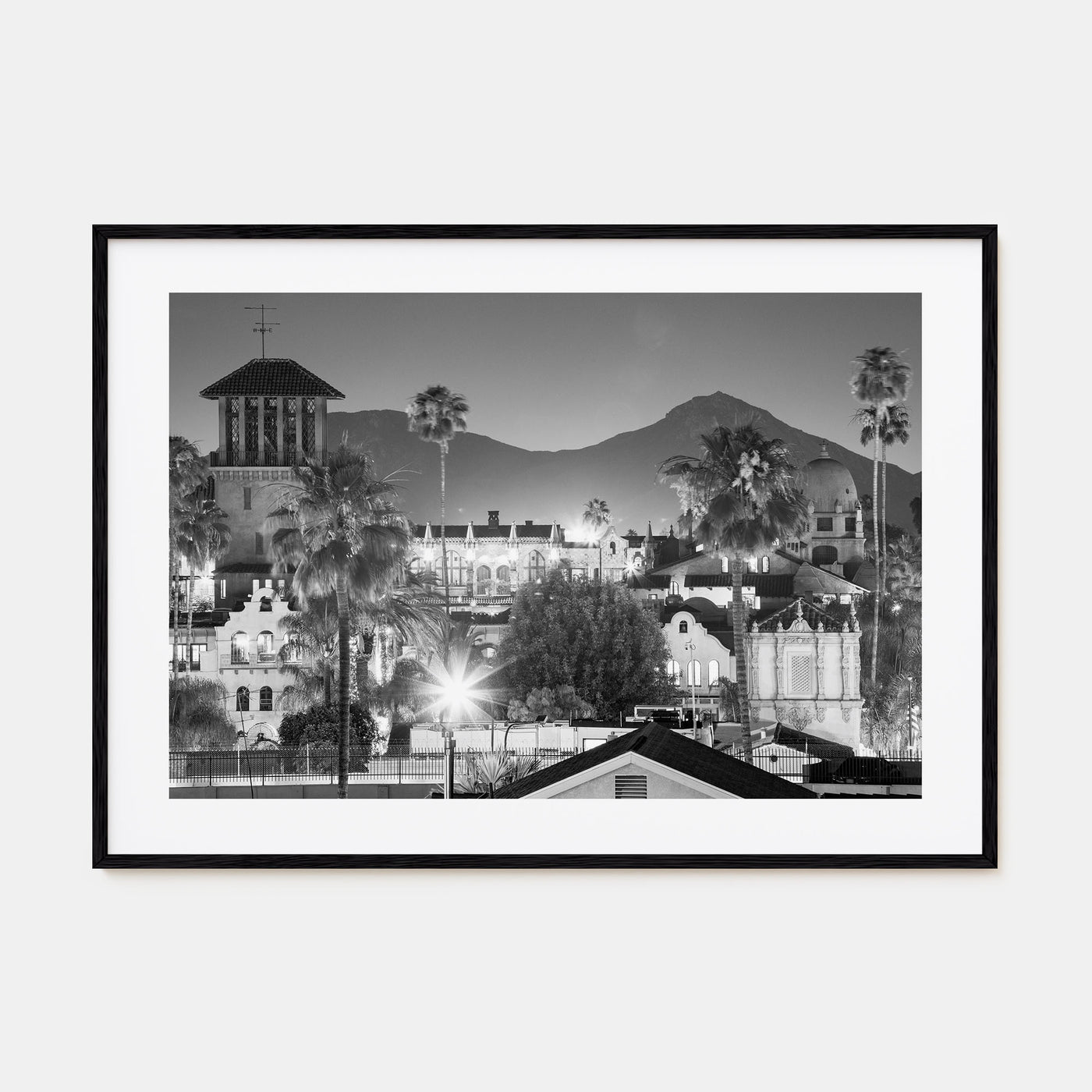 Riverside Landscape B&W Poster