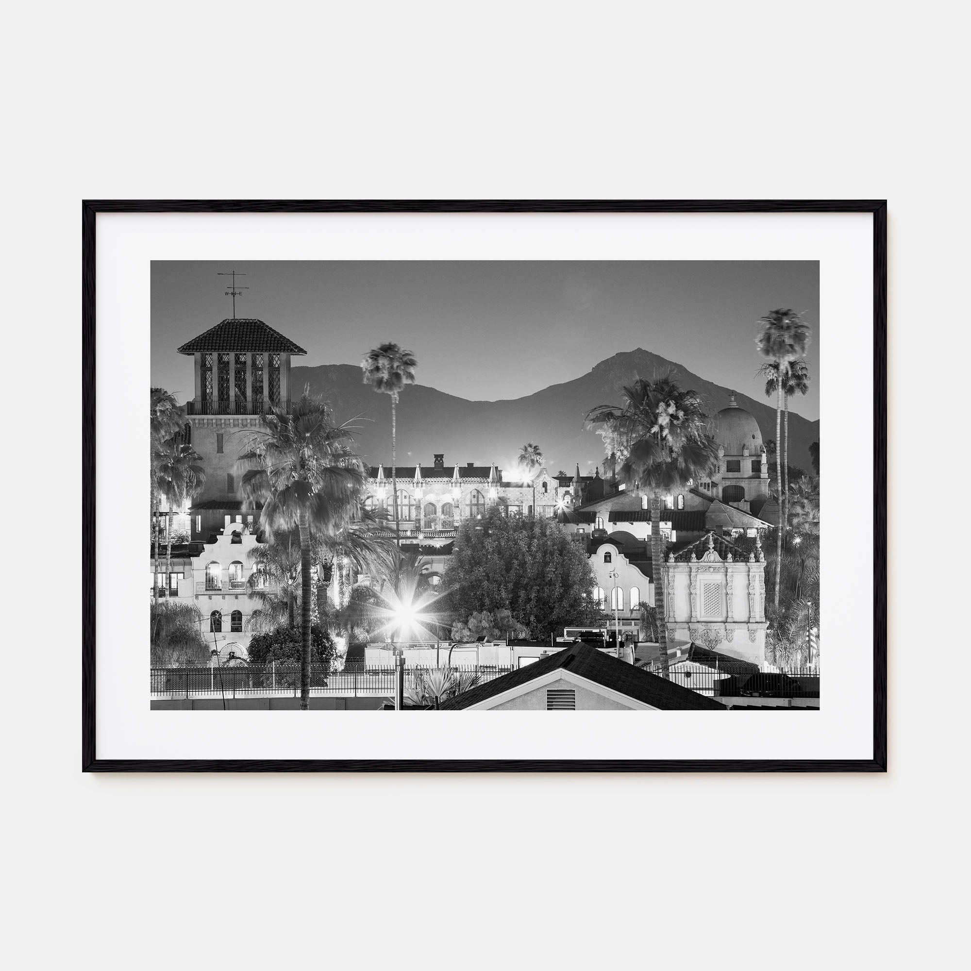 Riverside Landscape B&W Poster