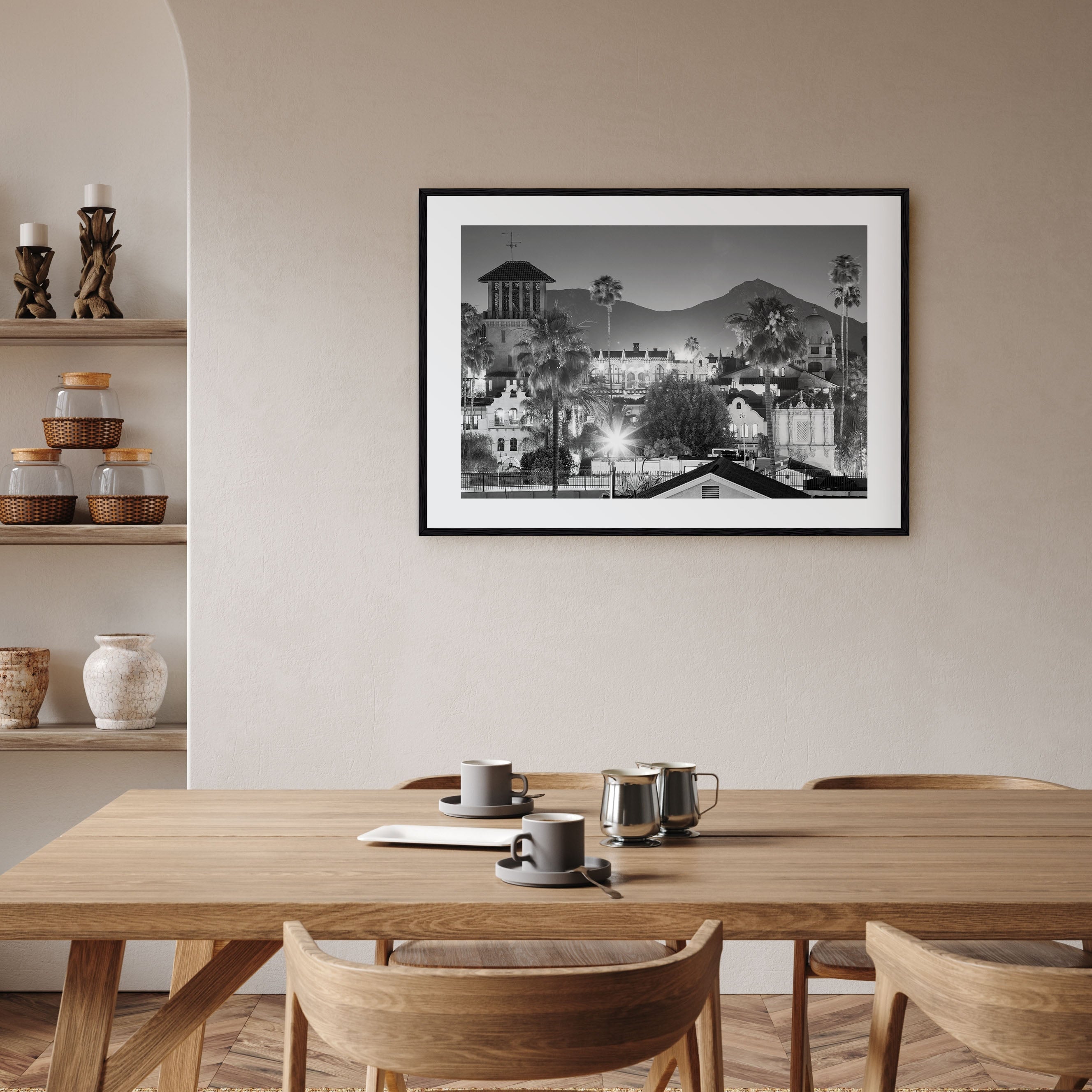 Riverside Landscape B&W Poster