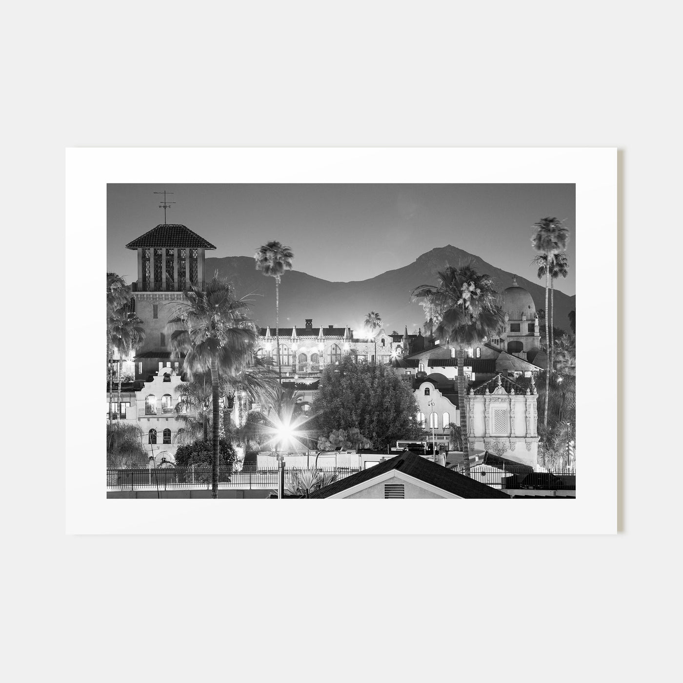 Riverside Landscape B&W Poster