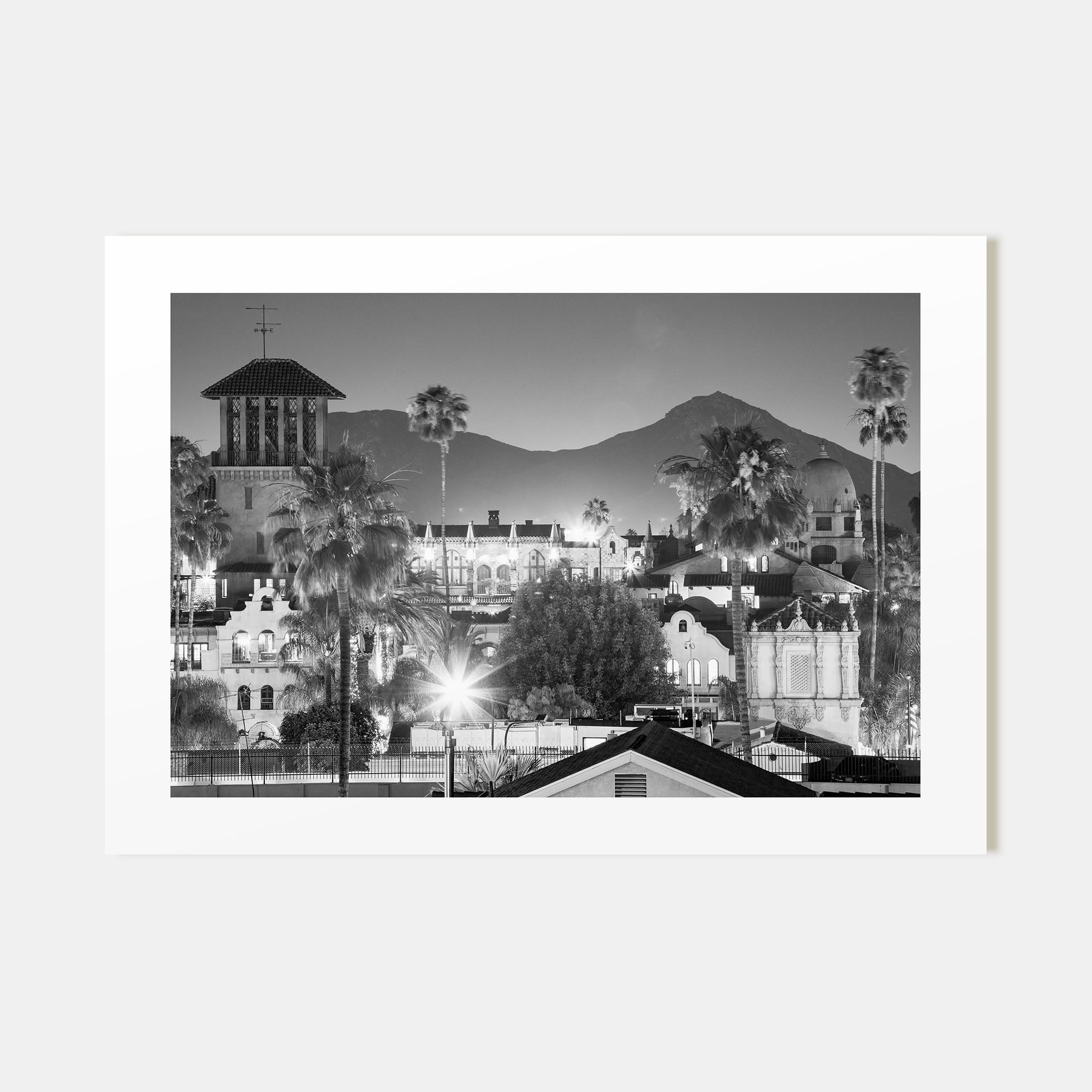 Riverside Landscape B&W Poster