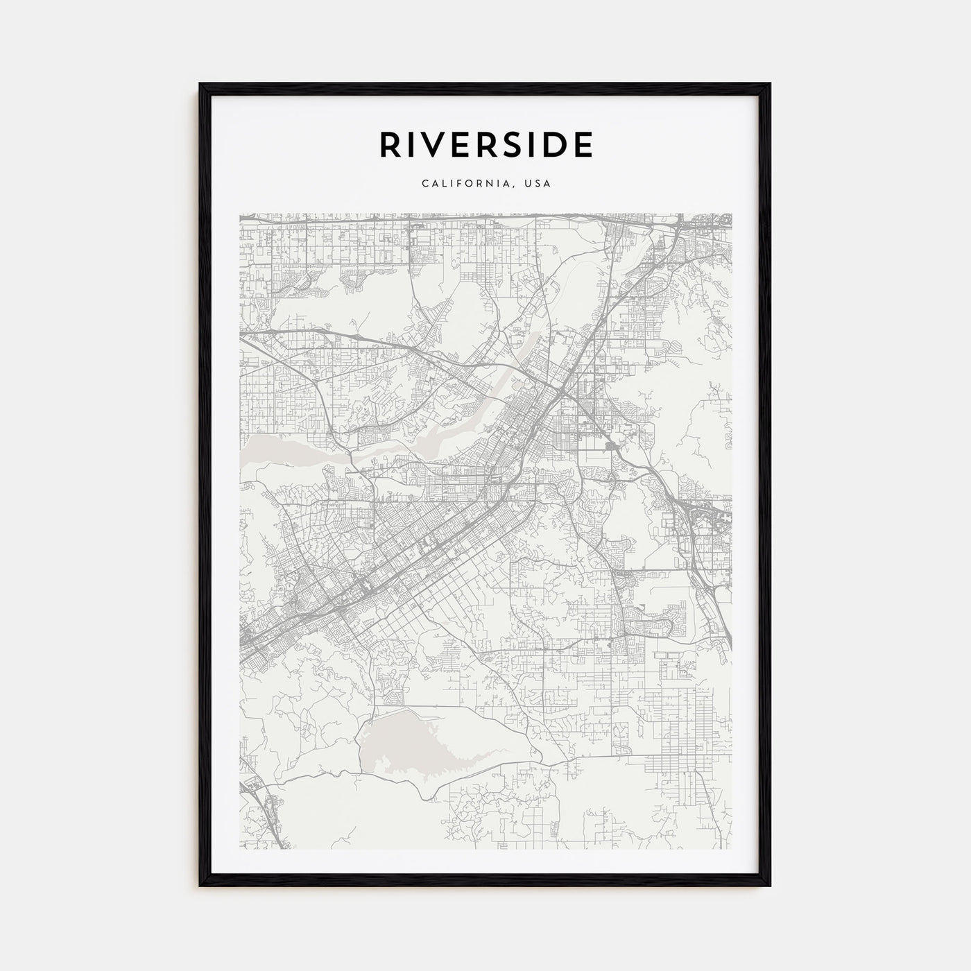 Riverside Map Portrait Poster