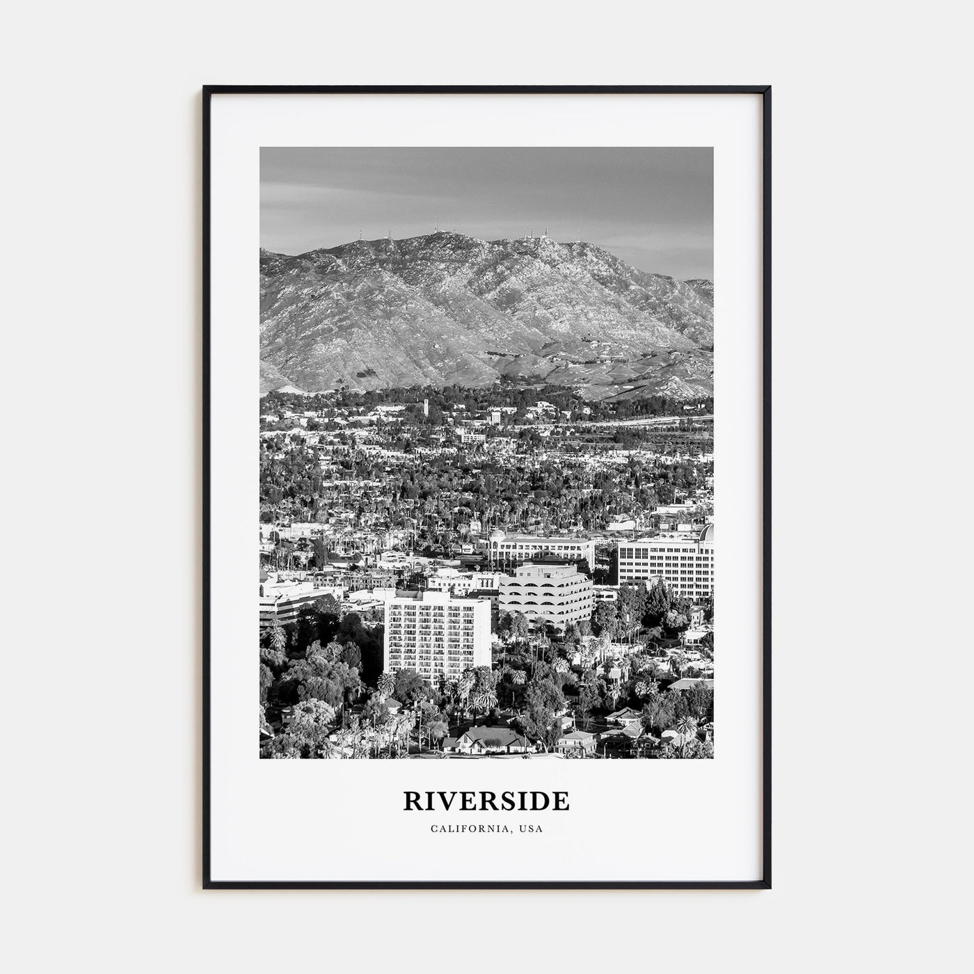Riverside Portrait B&W Poster