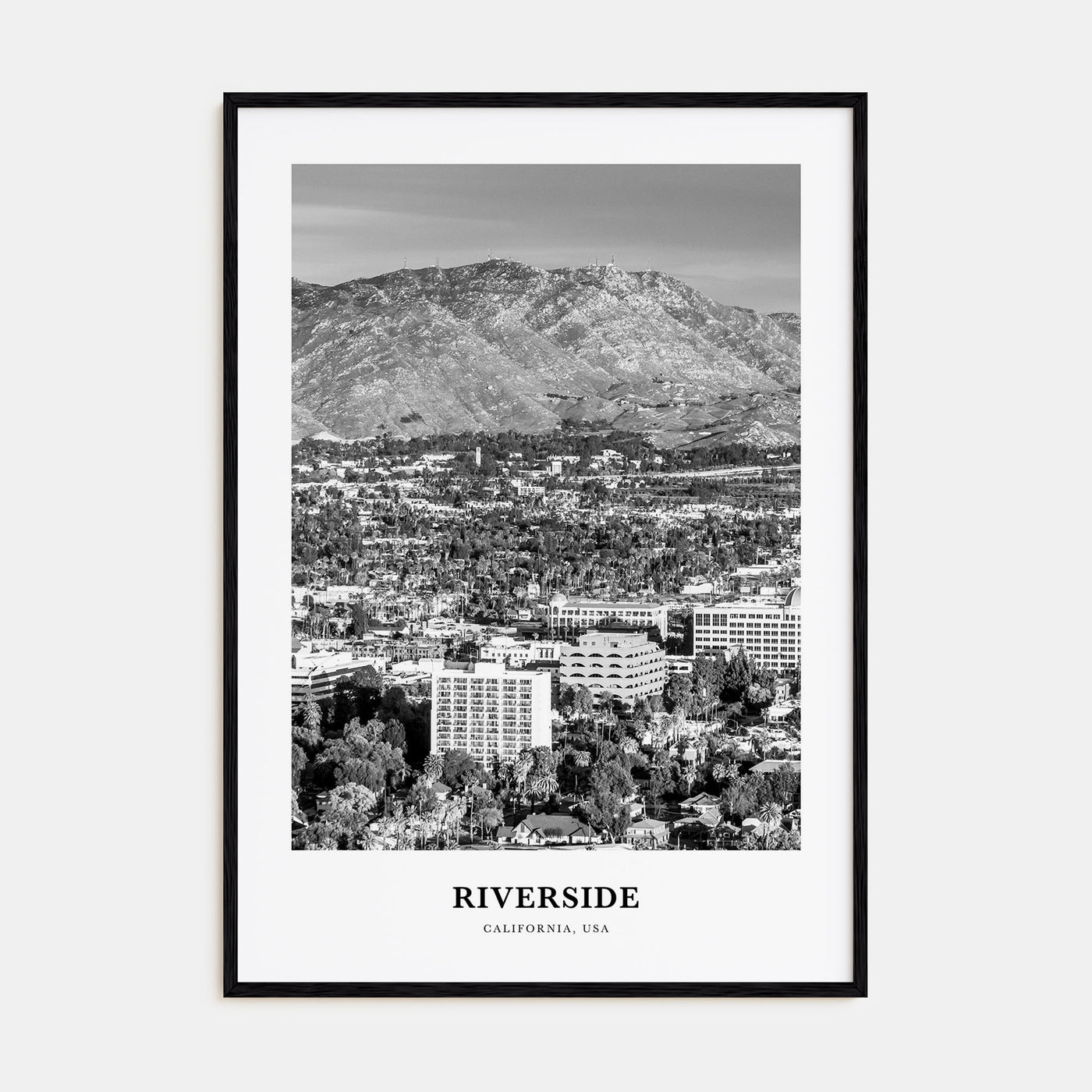 Riverside Portrait B&W Poster
