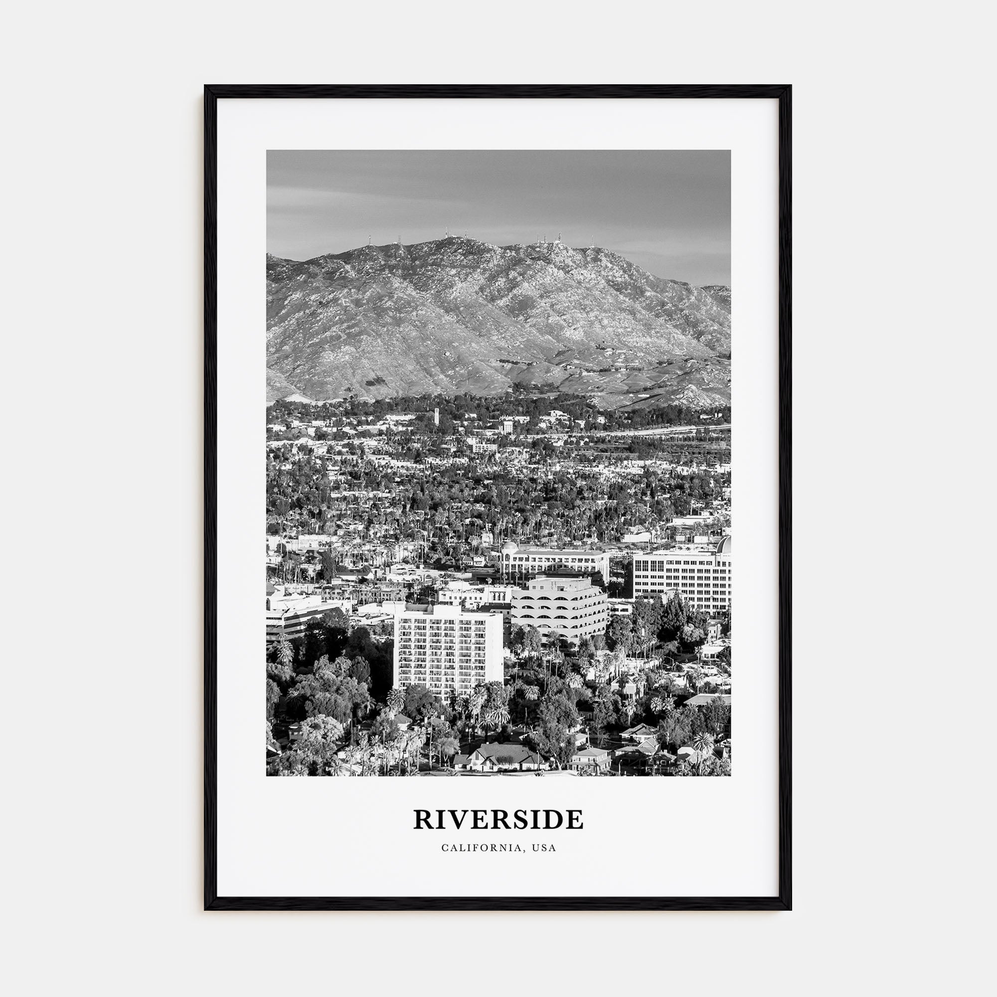 Riverside Portrait B&W Poster