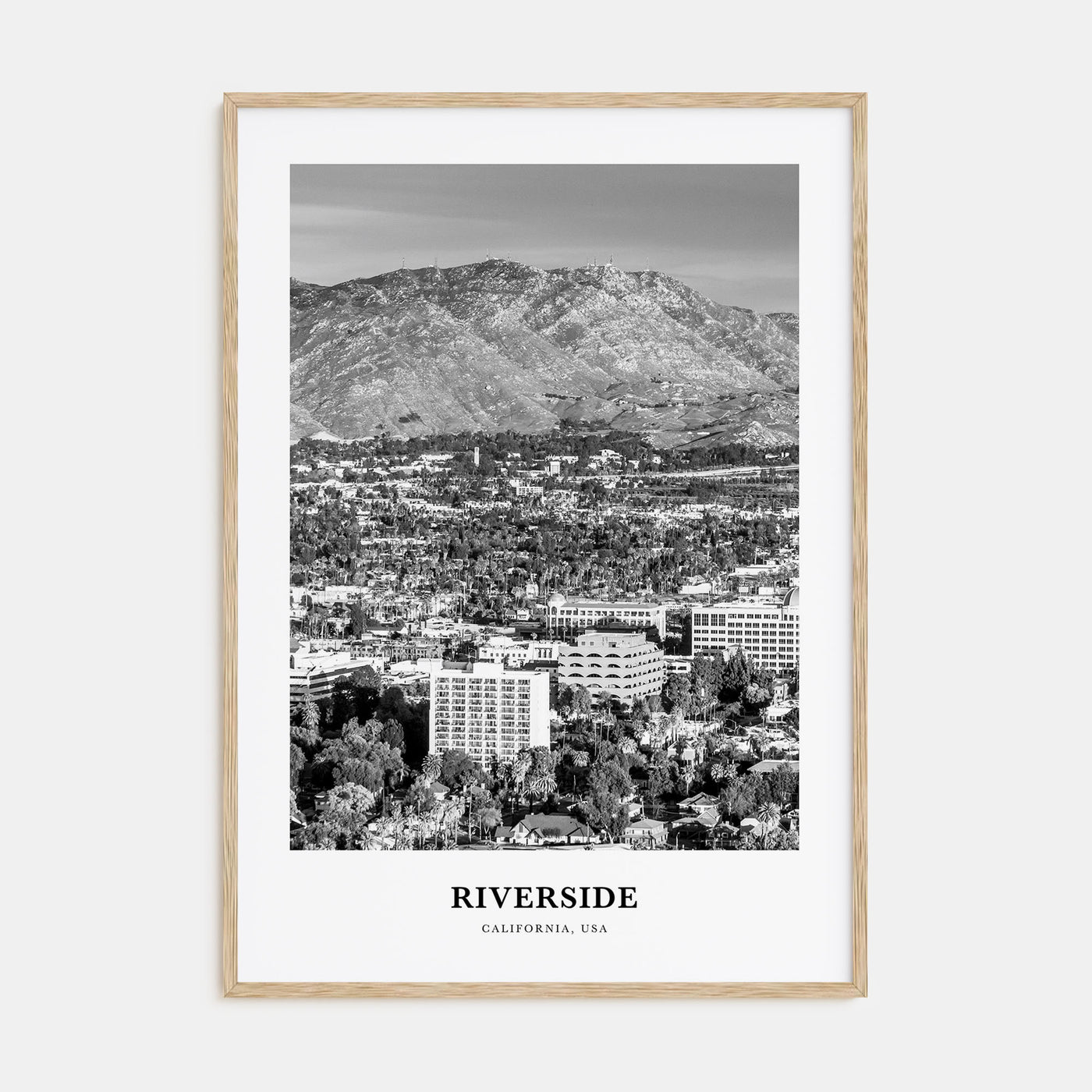 Riverside Portrait B&W Poster