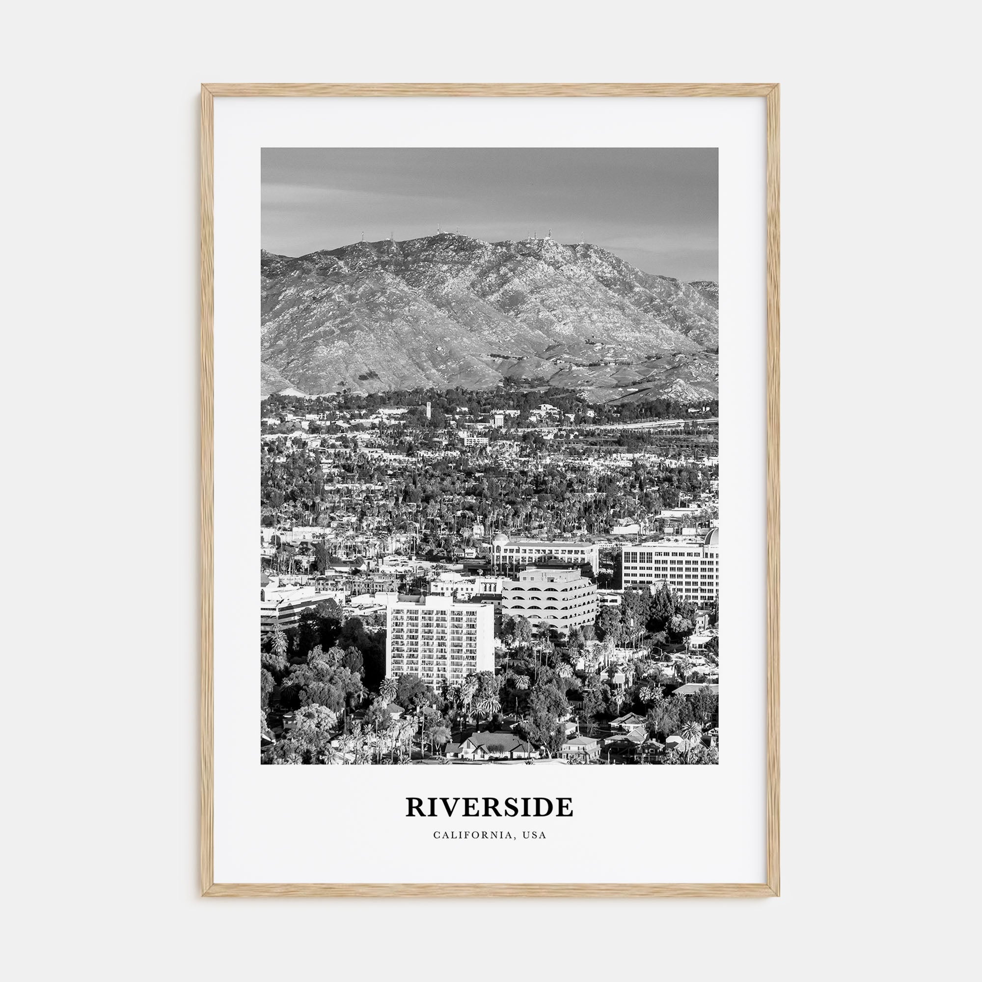 Riverside Portrait B&W Poster
