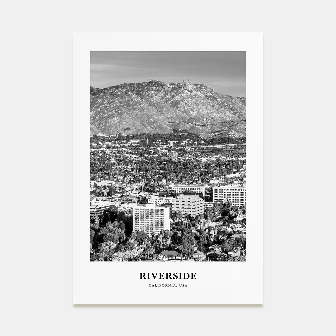 Riverside Portrait B&W Poster