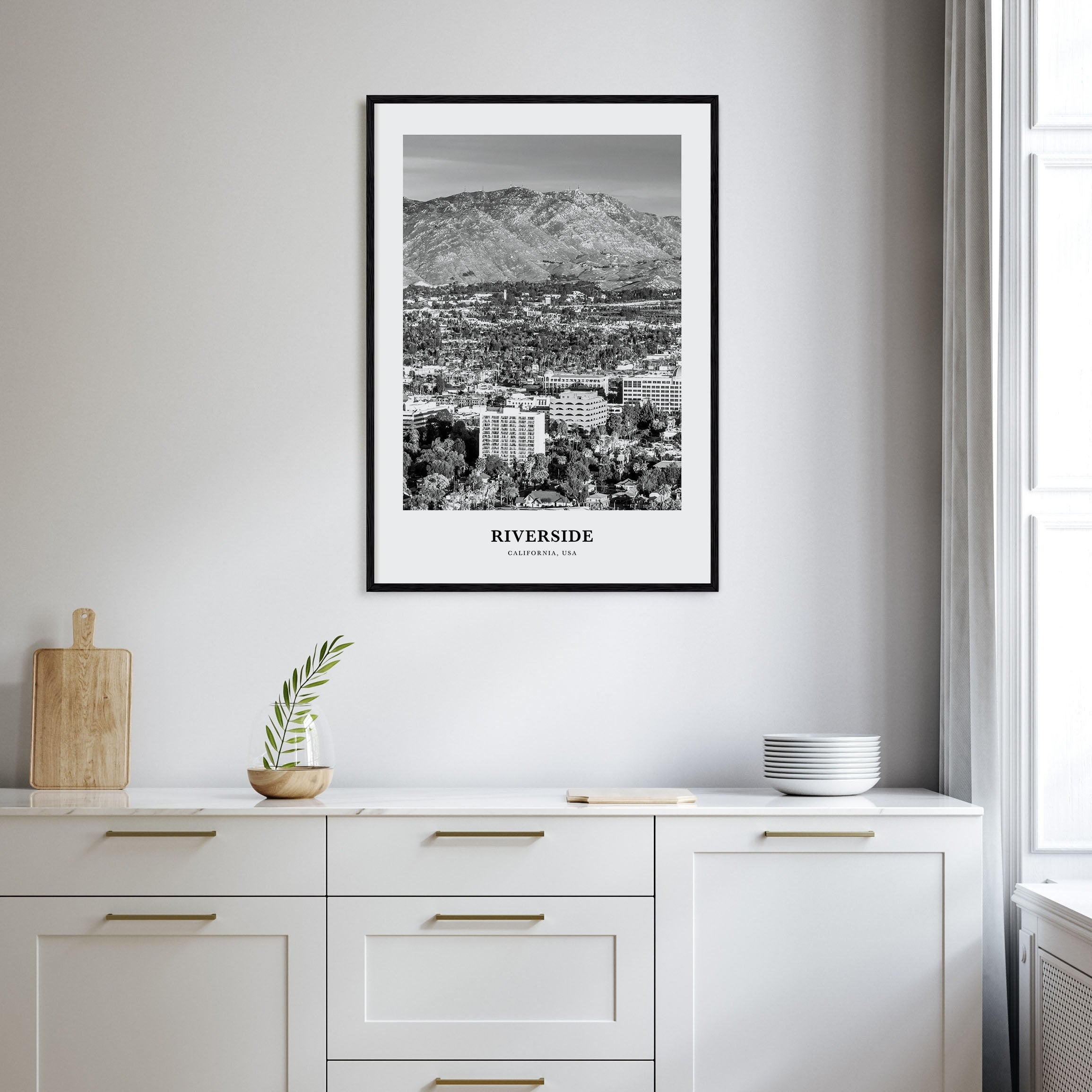 Riverside Portrait B&W Poster