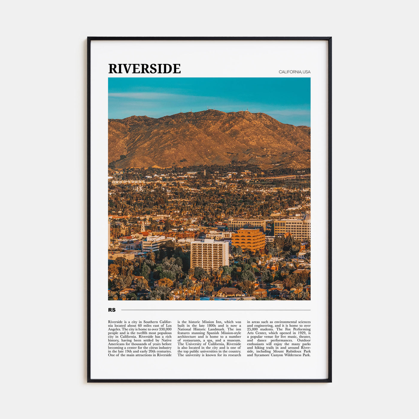 Riverside Travel Color Poster