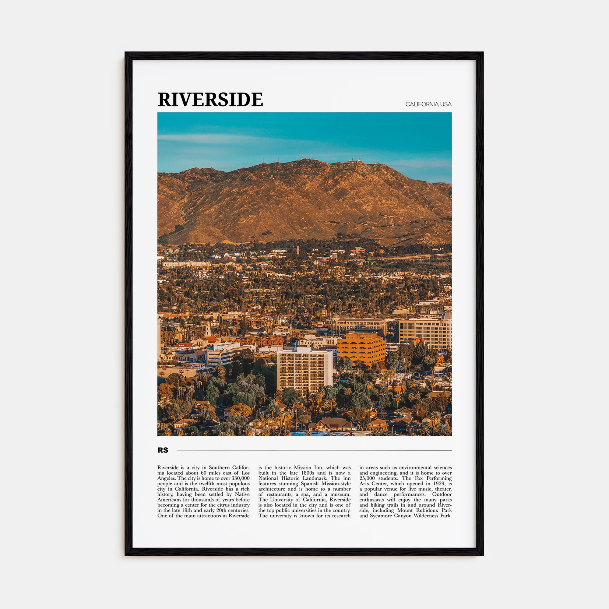 Riverside Travel Color Poster