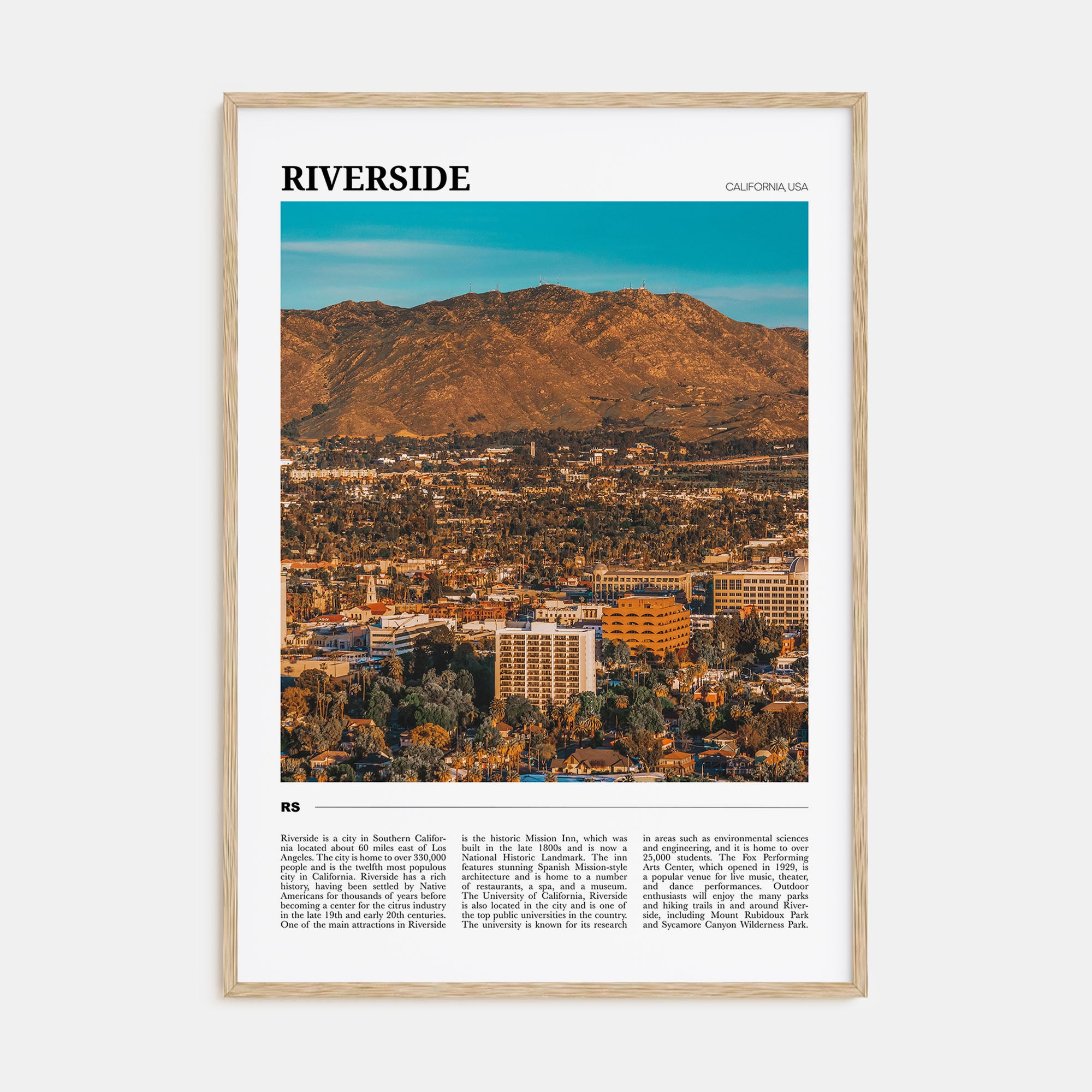 Riverside Travel Color Poster