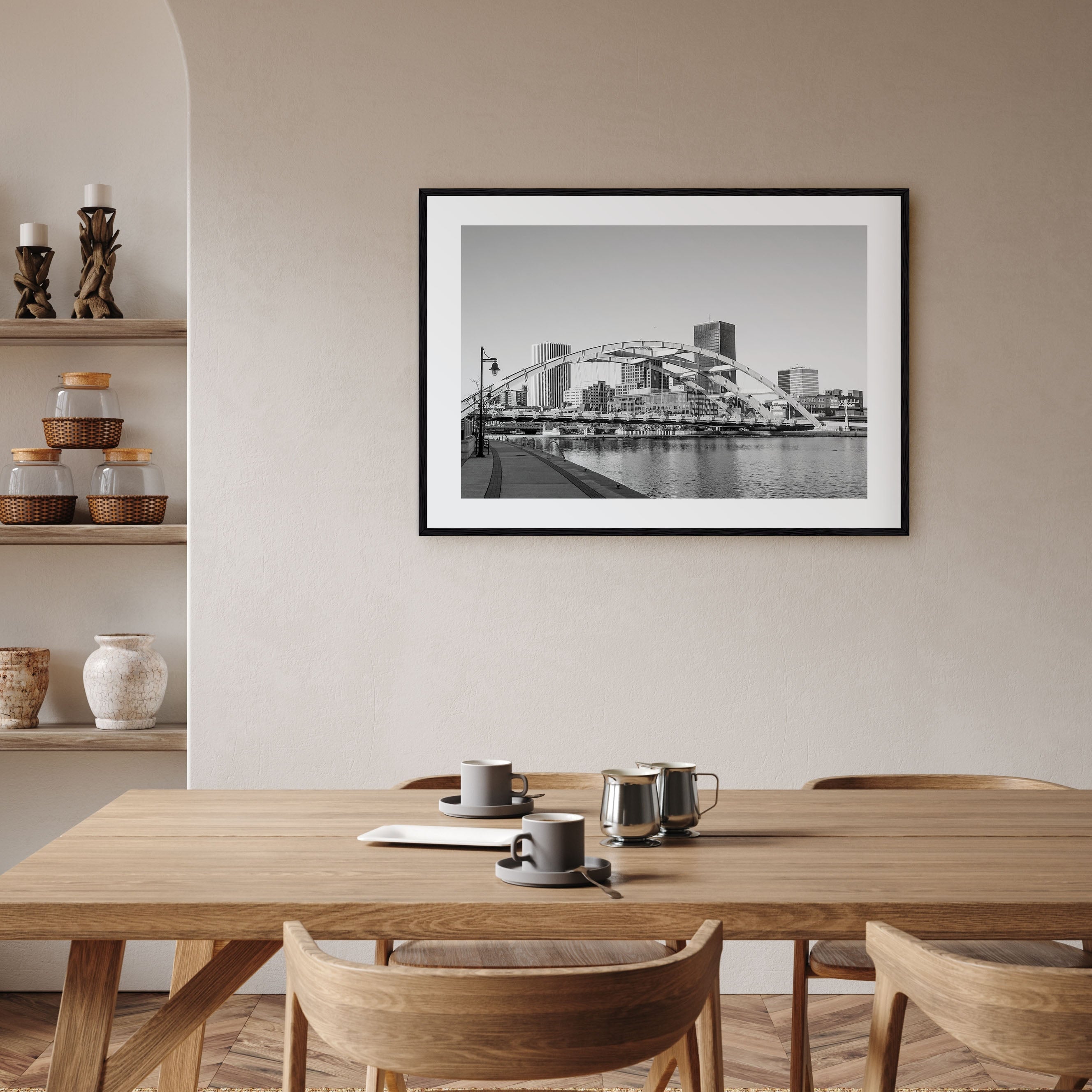 Rochester, New York Landscape B&W Poster