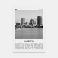 Rochester, New York Travel B&W Poster