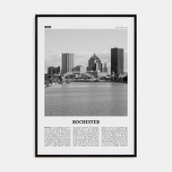 Rochester, New York Travel B&W Poster