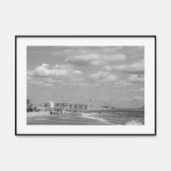 Rockaway Beach Landscape B&W Poster