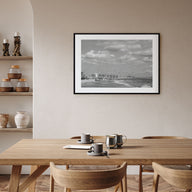 Rockaway Beach Landscape B&W Poster