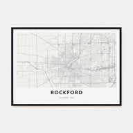 Rockford Map Landscape Poster