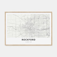 Rockford Map Landscape Poster