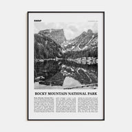 Rocky Mountain National Park Travel B&W Poster