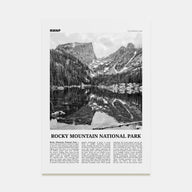 Rocky Mountain National Park Travel B&W Poster