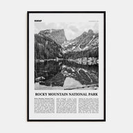 Rocky Mountain National Park Travel B&W Poster