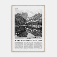 Rocky Mountain National Park Travel B&W Poster