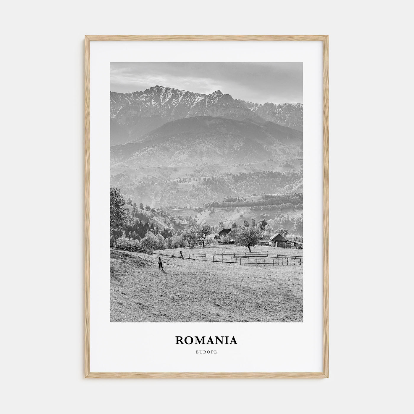 Romania Portrait B&W Poster