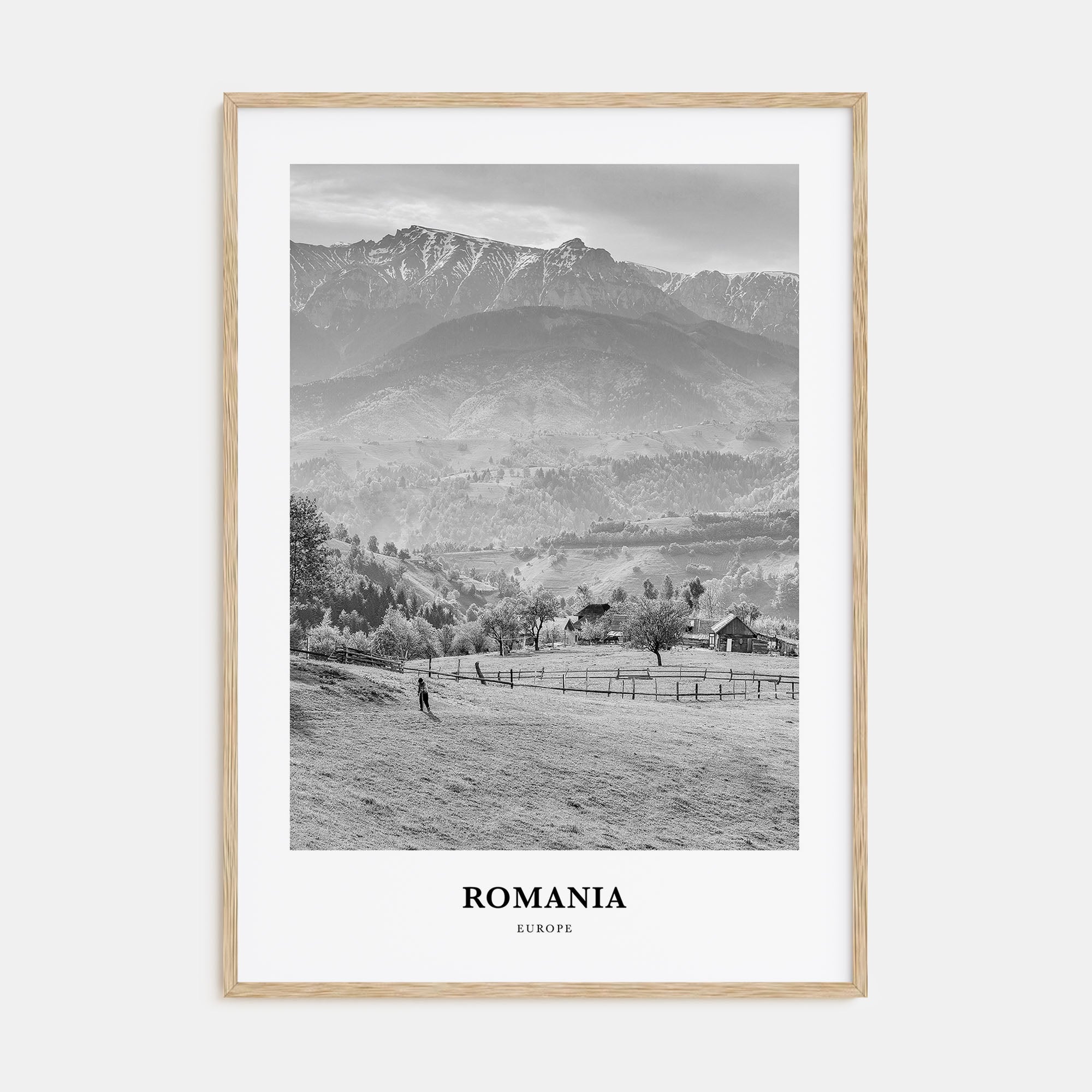 Romania Portrait B&W Poster