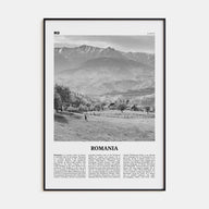 Romania Travel B&W Poster