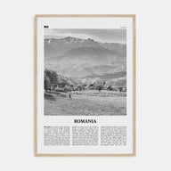 Romania Travel B&W Poster