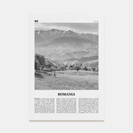 Romania Travel B&W Poster