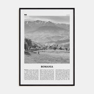 Romania Travel B&W Poster