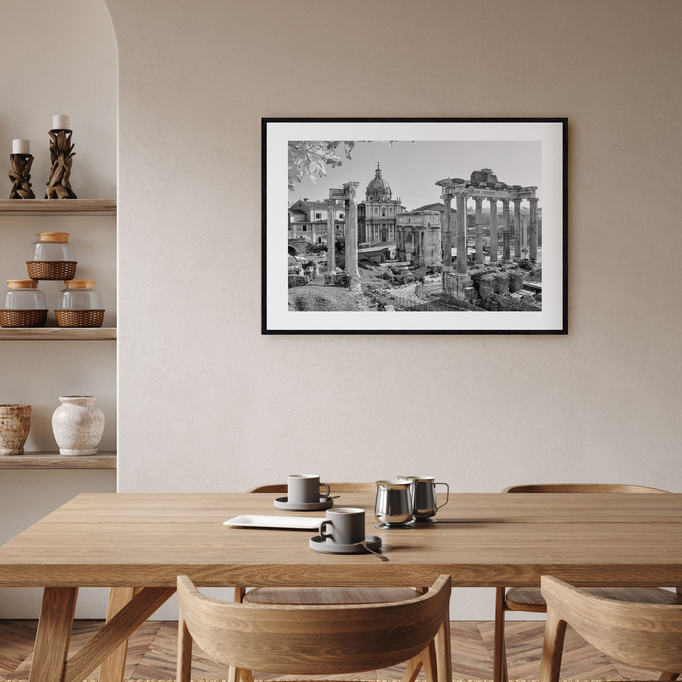 Rome Landscape B&W No 1 Poster