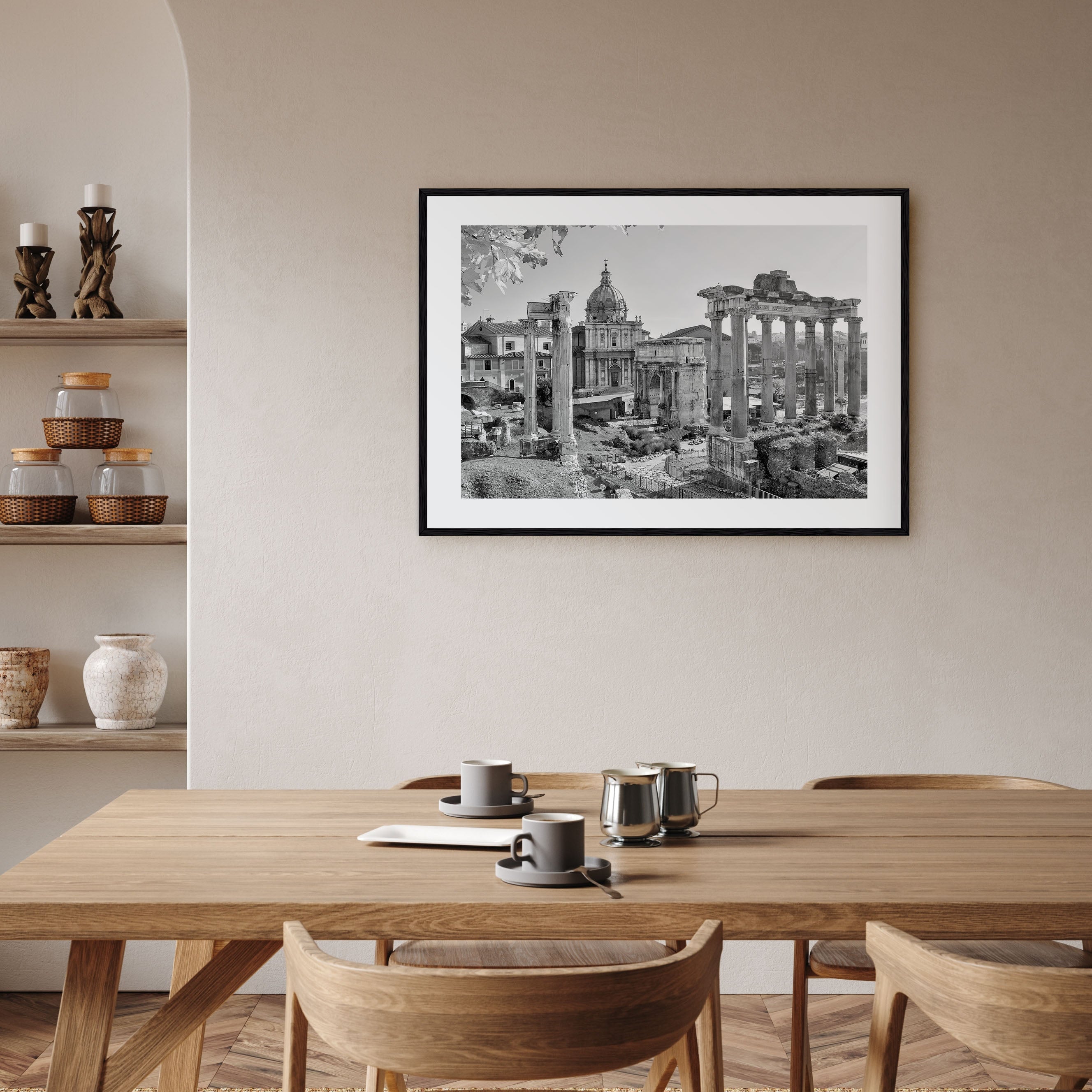 Rome Landscape B&W No 1 Poster