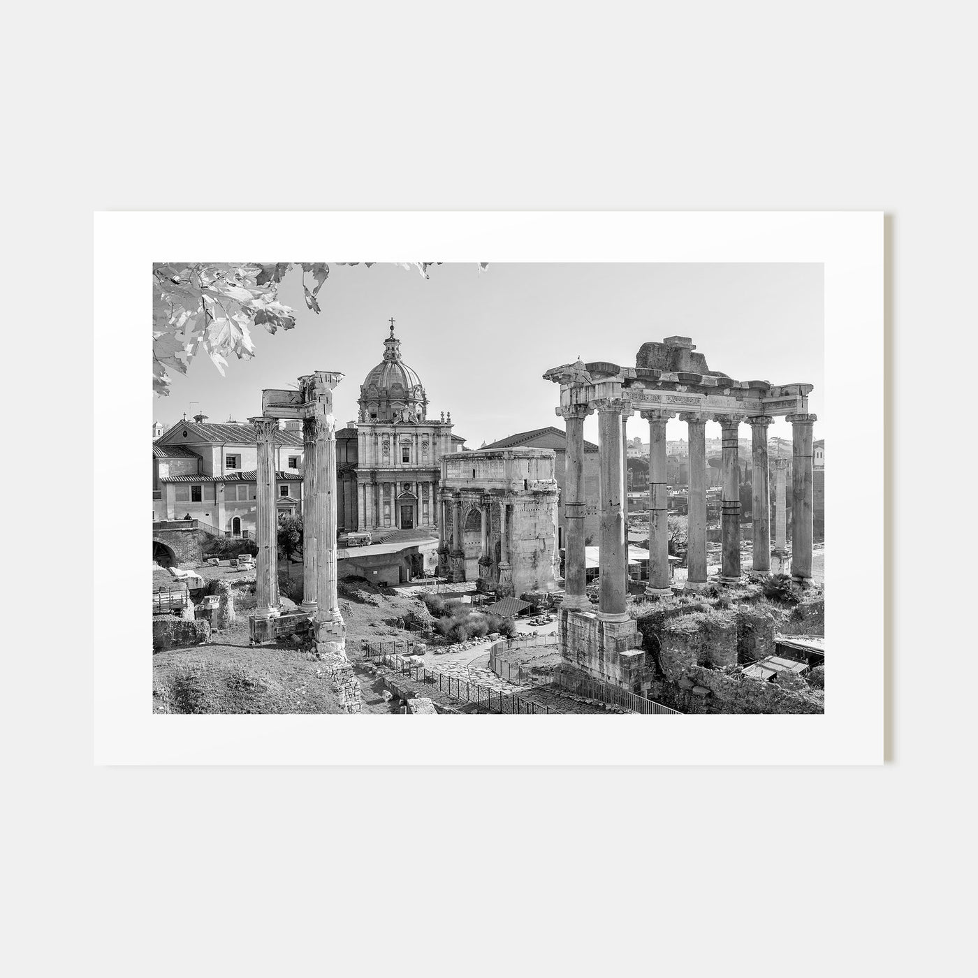 Rome Landscape B&W No 1 Poster