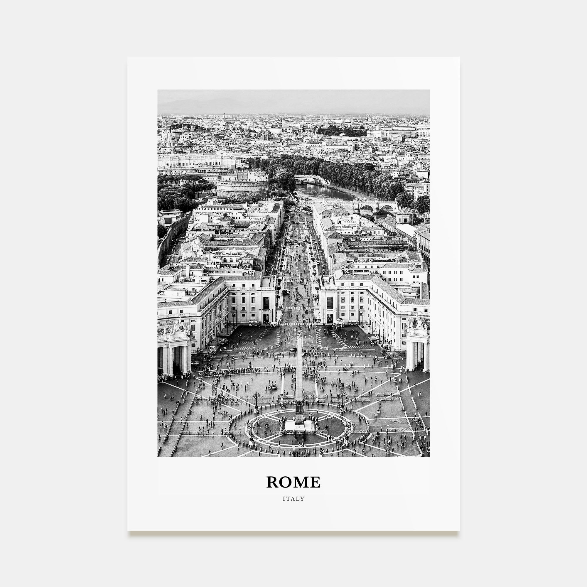Rome Portrait B&W No 3 Poster