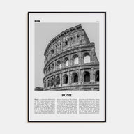 Rome Travel B&W No 2 Poster