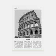 Rome Travel B&W No 2 Poster
