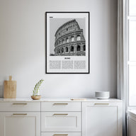 Rome Travel B&W No 2 Poster