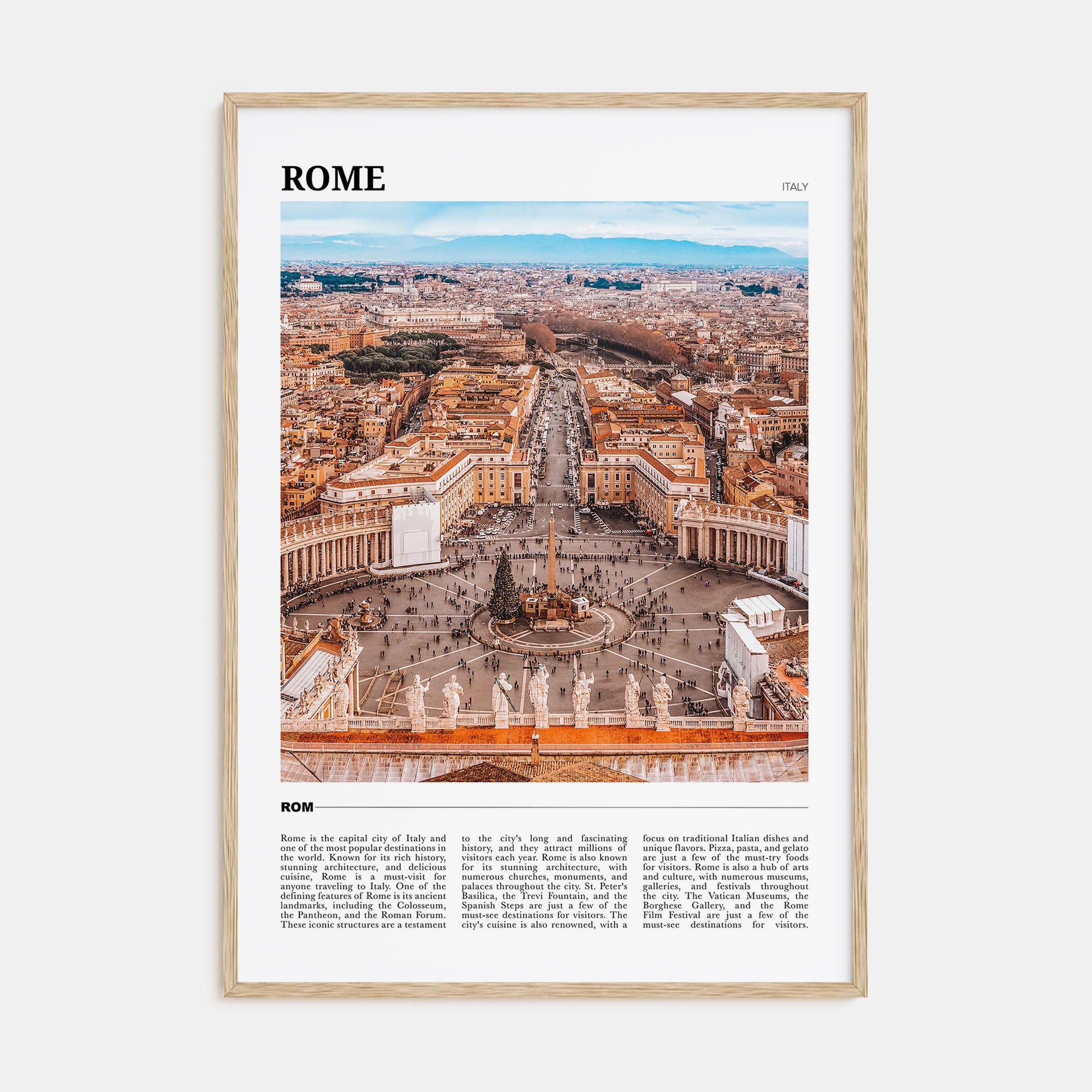 Rome Travel Color Poster