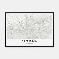 Rotterdam Map Landscape Poster