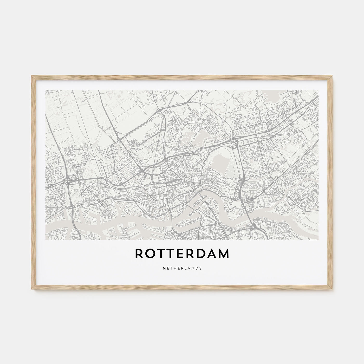 Rotterdam Map Landscape Poster