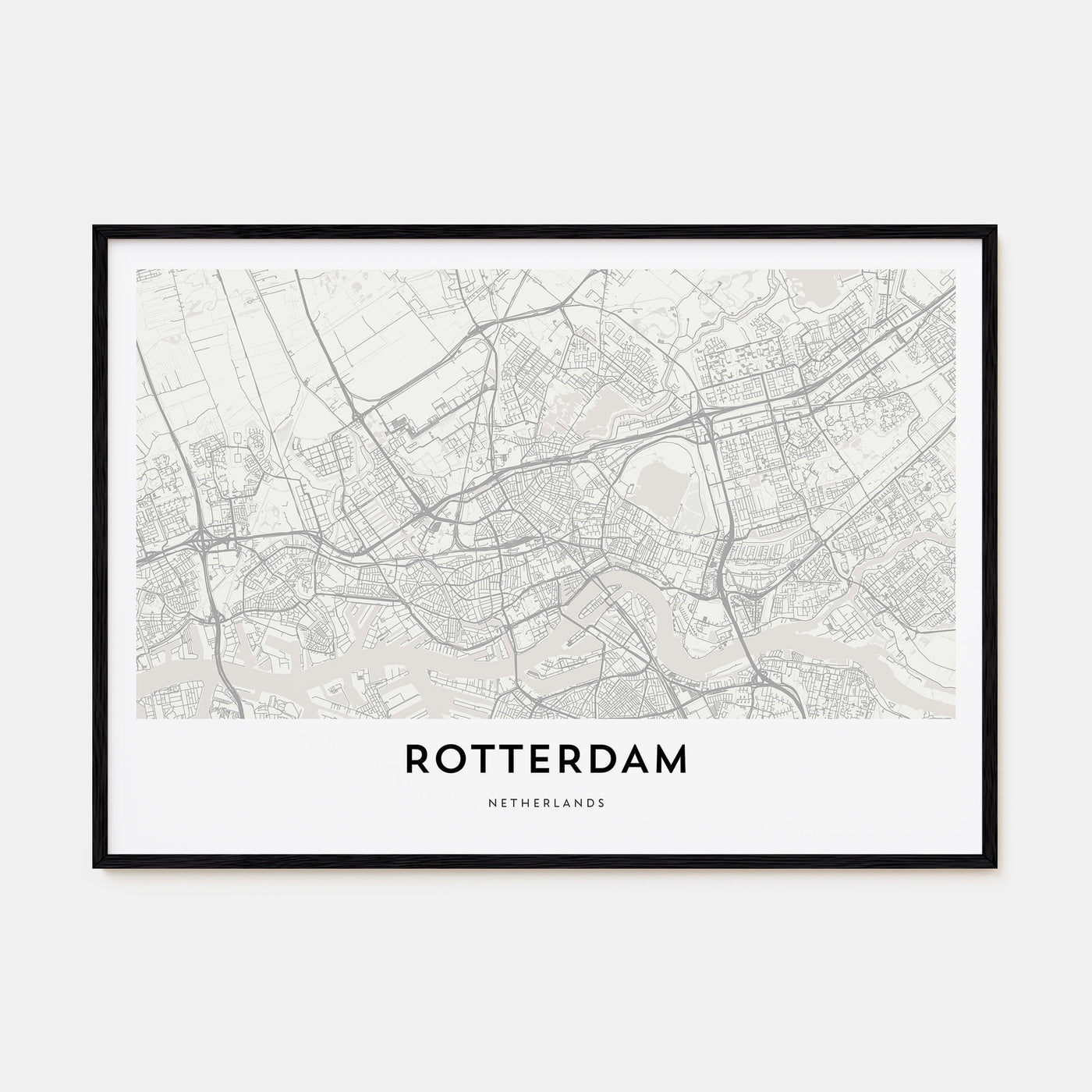 Rotterdam Map Landscape Poster