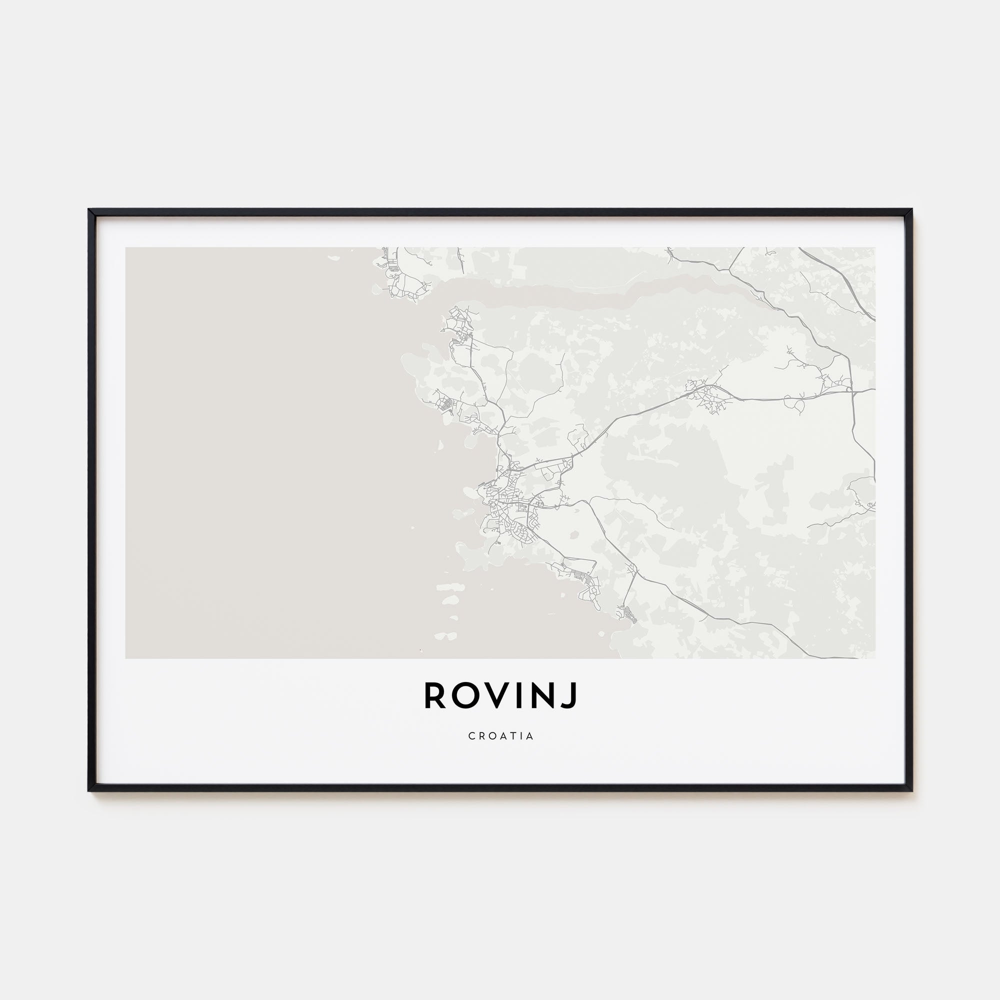 Rovinj Map Landscape Poster
